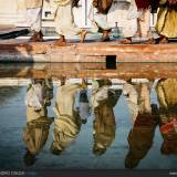 Agra: Riflesso al TAJ MAHAL.