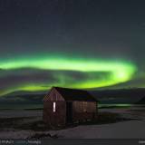 Aurora boreale alle Lofoten.