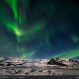 Fotografare l'aurora boreale con la luna piena.