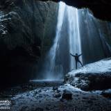 Gljufurarbui: cascata di Gljúfrafoss in Islanda.