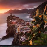 Infuocata a Vernazza