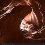 Le forme circolari dell'antelope canyon.