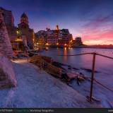 Tramonto infuocato a Vernazza