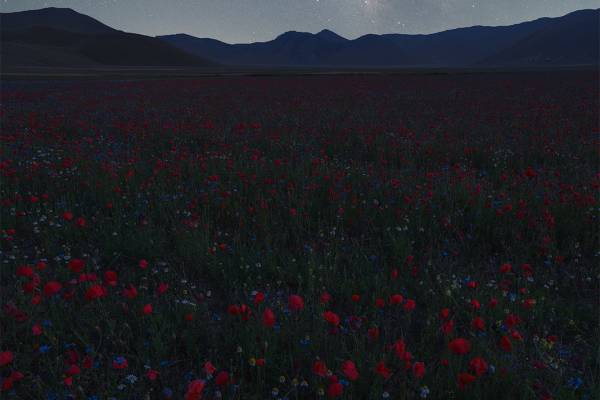 sessione notturna a castelluccio di norcia