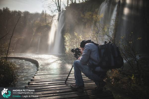 Plitvice: foto di backstage del workshop fotografico.