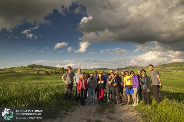 foto di gruppo workshop val d'orcia