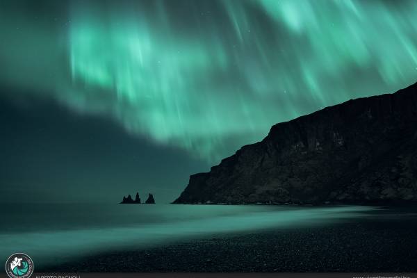 aurora boreale sopra vik