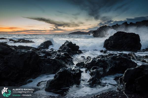 Crashing waves in Iceland