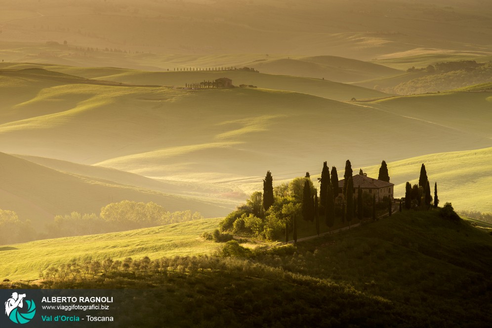 Alba presso San Quirico d'Orcia.