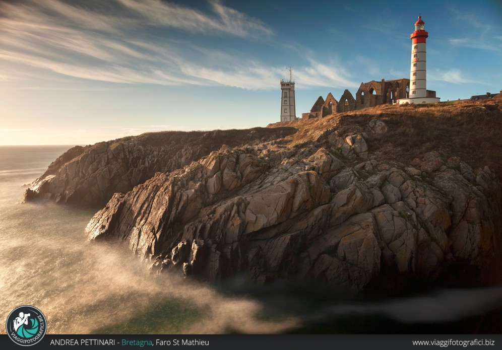 Faro di Saint Mathieu al tramonto