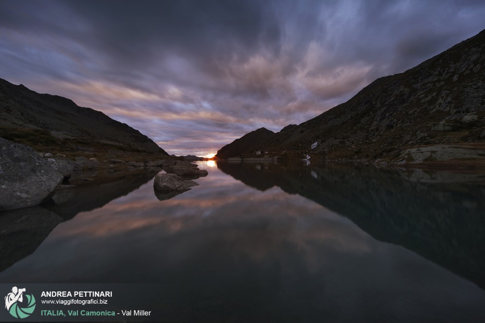 Lago Miller al tramonto