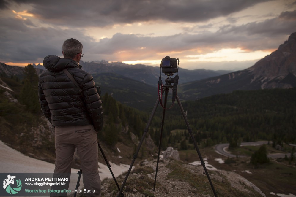 Fotografando il Tramonto al Passo Valparola