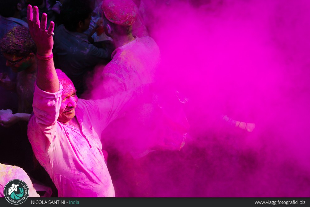 Holi festival a Vrindavan, India.