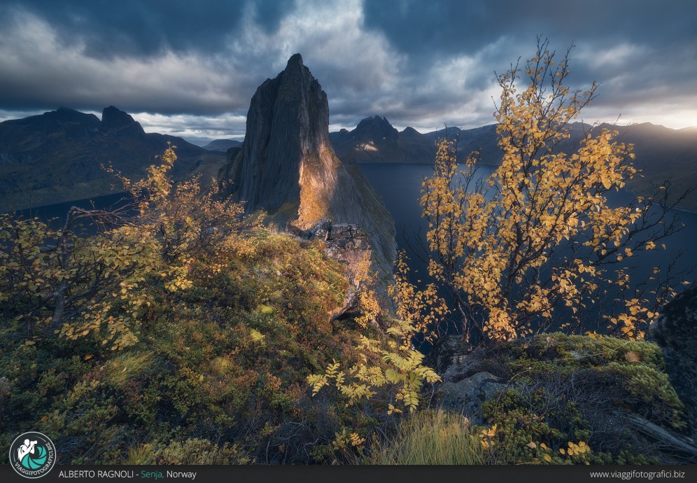 isola di Senja in autunno.