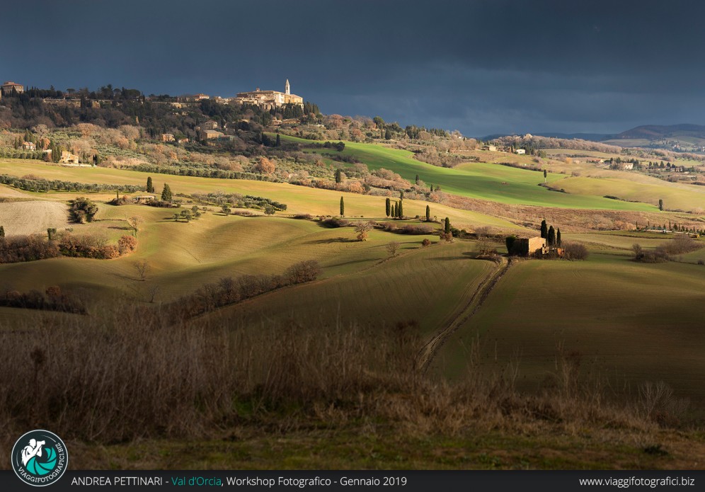 Lama di luce su Pienza