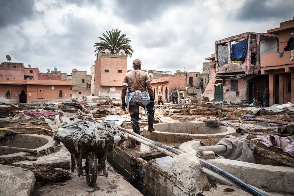 Marocco, concerie di Marrakech.