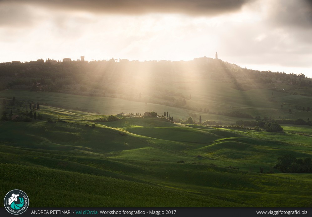 Raggi di luce su Pienza