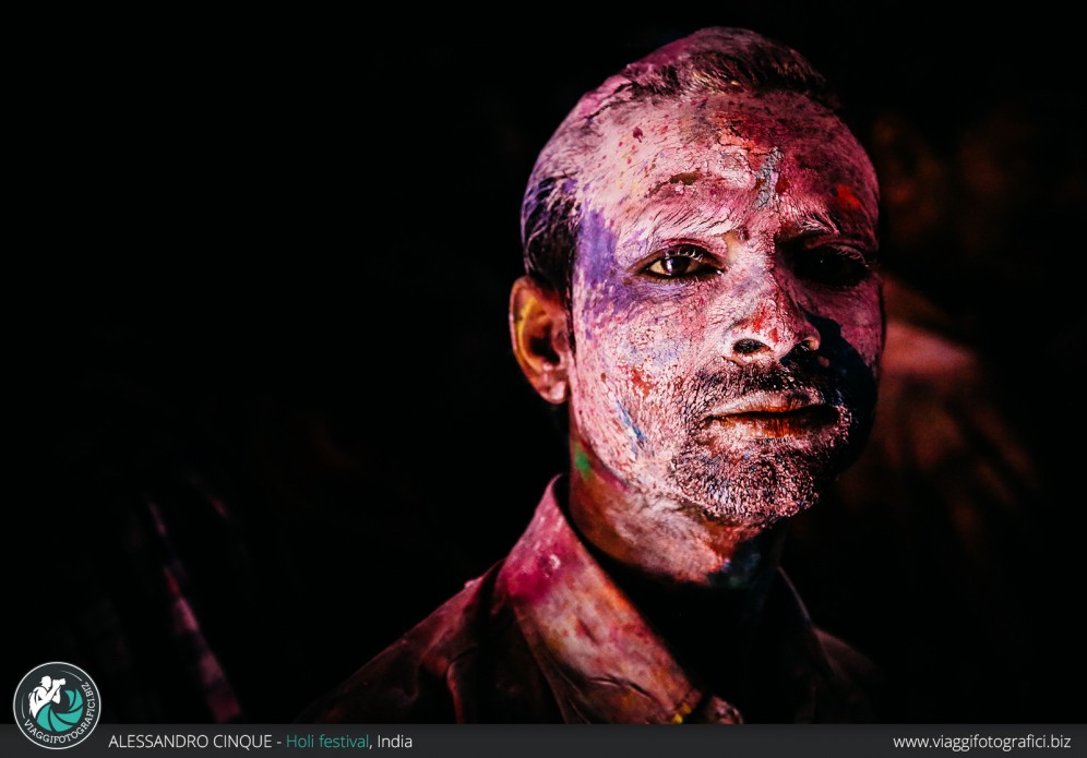 Ritratto - India, Holi festival.