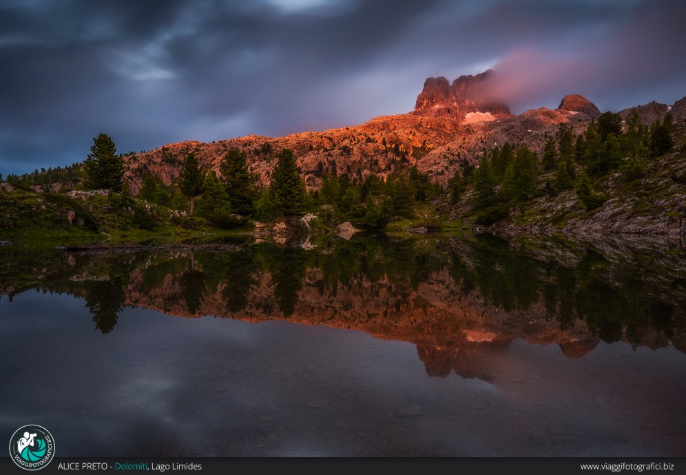 Tramonto al lago Limides