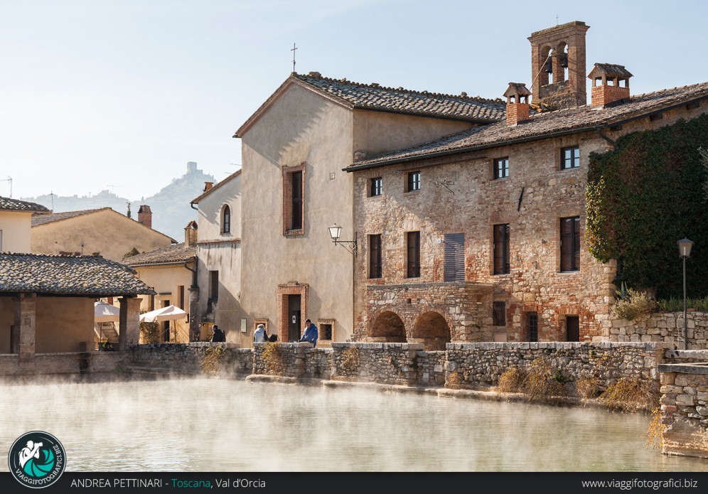 Vasca fumante a Bagno Vignoni