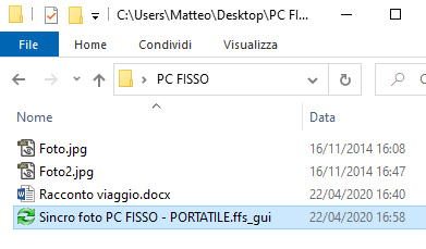 salvatggio delle impostazioni di backup 