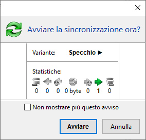 sincronizzazione verifica dei file spostati con free file sync