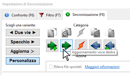 verifica dei file spostati con free file sync